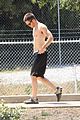 pine-shirtless