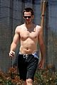 pine-shirtless