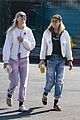 kristen-stewart-dylan-meyer-laughing-matching-outfits