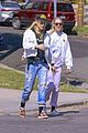 kristen-stewart-dylan-meyer-laughing-matching-outfits